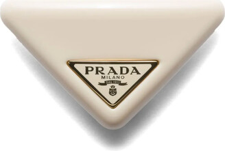 【関税込み】prada TRIANGLE LOGO HAIR CLIP Prada triangle-logo Hair Clip | Black | FARFETCH