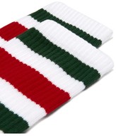 Thumbnail for your product : Gucci Web-striped Cotton-blend Socks - White Multi