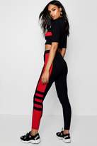Thumbnail for your product : boohoo Lola O Ring Zip Colour Block Legging Co-ord