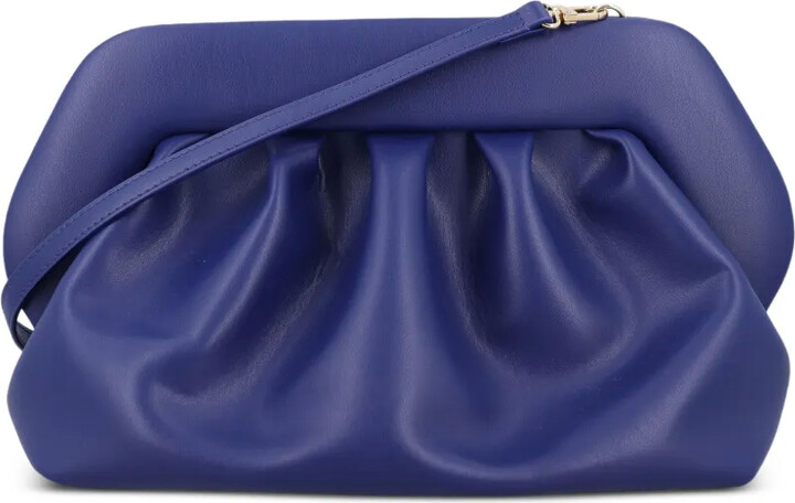 Themoire Emera pleated-clasp clutch