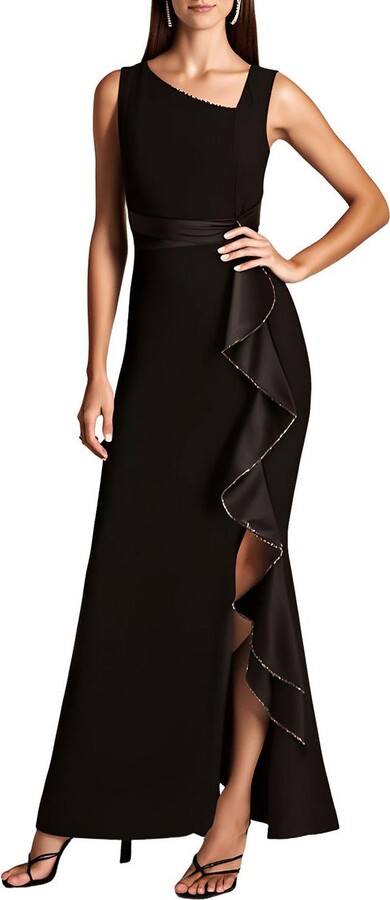 Womens Embellished Polyester Evening Dress