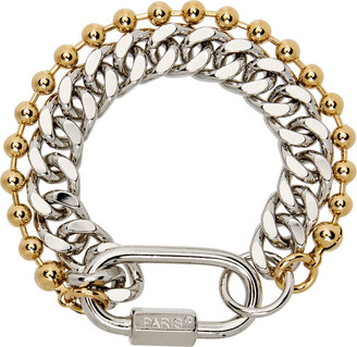 IN GOLD WE TRUST PARIS Gold & Silver Ball Chain Bracelet
