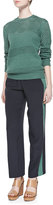 Thumbnail for your product : Tory Burch Lennie Silk Colorblock Pants