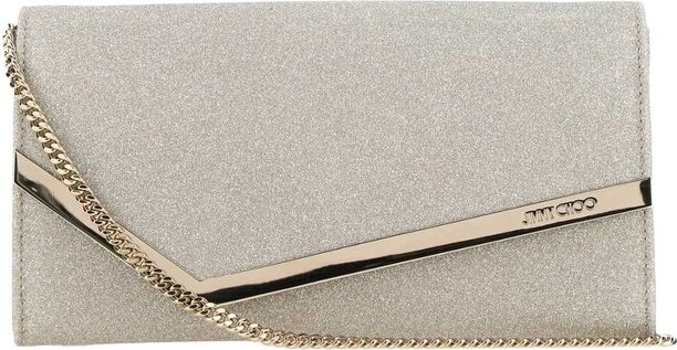 Jimmy Choo Emmie Glittered Clutch Bag