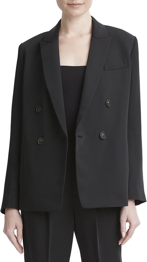 Vince Soft Suiting Double-Breasted Blazer