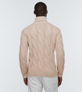 Thumbnail for your product : Brunello Cucinelli Cable-knit cashmere turtleneck sweater