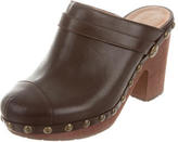Thumbnail for your product : Chanel Leather Cap-Toe Clogs