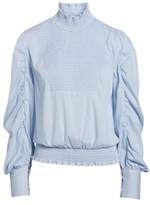 Thumbnail for your product : Chelsea28 Smocked Puff Sleeve Poplin Top