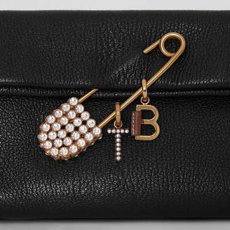 Burberry Leather-topstitched 'A' Alphabet Charm