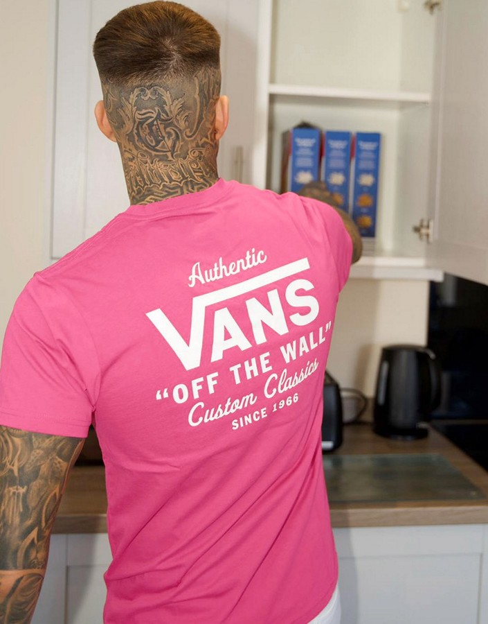 pink and black vans shirt
