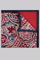 Thumbnail for your product : Moss Bros Navy and Red Tie and 4 Way Pocket Square Gift Set