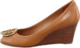 Thumbnail for your product : Tory Burch Sally 2 Leather Wedge Pump, Tan/Gold