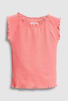 Thumbnail for your product : Next Girls Pink Frill Edge Short Sleeve T-Shirt (3-16yrs)