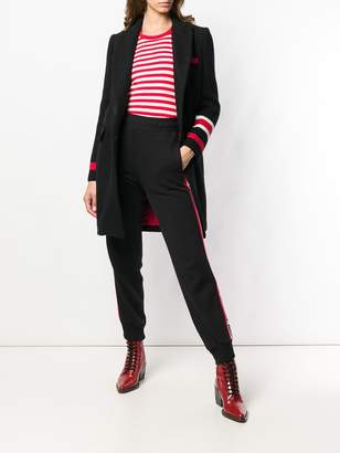 Pinko colour-block fitted coat