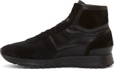 Thumbnail for your product : Robert Geller Black Leather Common Projects Edition High-Top Sneakers
