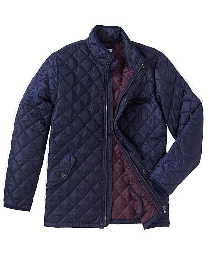 Jacamo Navy Quilted Jacket Reg - ShopStyle Outerwear
