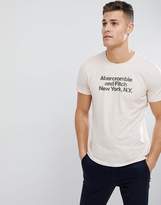 Thumbnail for your product : Abercrombie & Fitch Address Logo Print T-Shirt in Pink