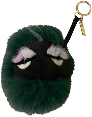 Fendi Bag Bug Green Fur Bag charms