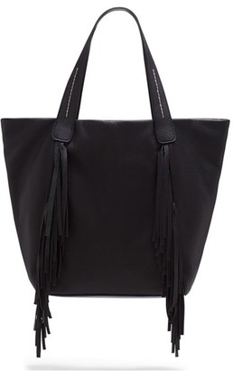 Vince Camuto 'Shea' Pebbled Leather Fringed Tote