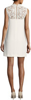 Thumbnail for your product : Theory Aronella Elevate Crepe Lace-Yoke Dress, White