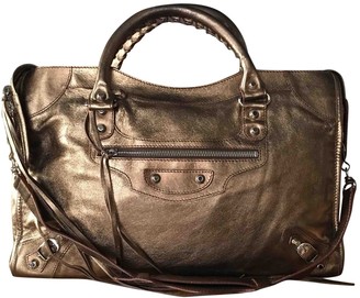 Balenciaga City Metallic Leather Handbags
