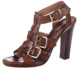 Thumbnail for your product : Alaia Leather Gladiator Sandals Brown