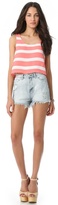 Thumbnail for your product : Blank Distressed High Rise Cutoff Shorts