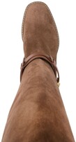 Thumbnail for your product : Pollini Cabiria Buckle suede knight boots