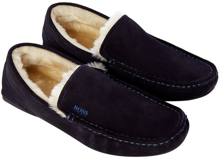 Boss Relax Moccasin Suede Slippers - ShopStyle