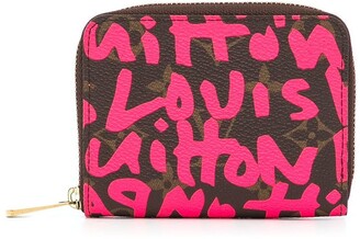 Louis Vuitton Stephen Sprouse Monogram Graffiti Zippy Wallet Pink