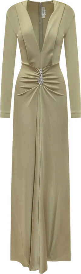 Victoria Beckham V-neck embellished gown
