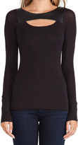 Thumbnail for your product : Bailey 44 REVOLVE EXCLUSIVE Touch Screen Leather Detail Cutout Top