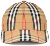 Thumbnail for your product : Burberry Vintage Check cotton baseball cap
