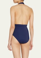 Thumbnail for your product : Oye Swimwear Roman Plunge-Neck One-Piece Swimsuit