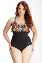 Thumbnail for your product : Aquabelle Rainbow Beach Racerback Swimsuit (Plus Size)