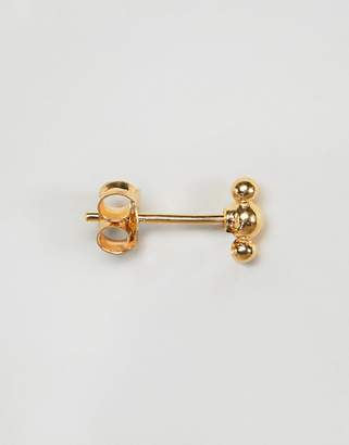 ASOS Design Pack Of 2 Gold Plated Sterling Silver Ball Stud Earrings