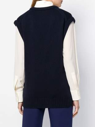 Chloé V-neck loose knitted top