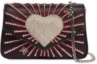 Les Petits Joueurs Ivy Heart Cupid Embellished Leather Bag