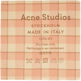 Thumbnail for your product : Acne Studios Pink Check Logo Scarf
