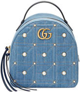 Thumbnail for your product : Gucci GG Marmont matelassé denim backpack