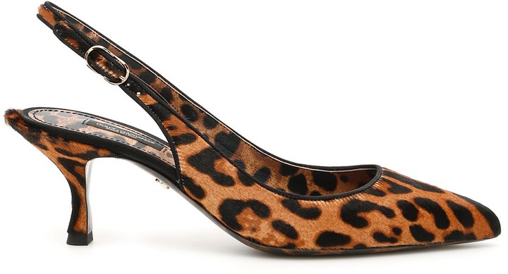 leopard print slingback heels