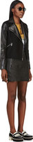 Thumbnail for your product : Marc by Marc Jacobs Black Leather & Wool Karlie Jacket