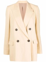 Thumbnail for your product : Brunello Cucinelli Peak-Lapel Double-Breasted Blazer
