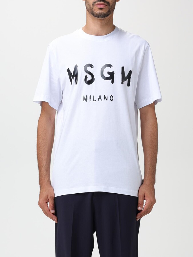 MSGM cotton t-shirt with printed logo