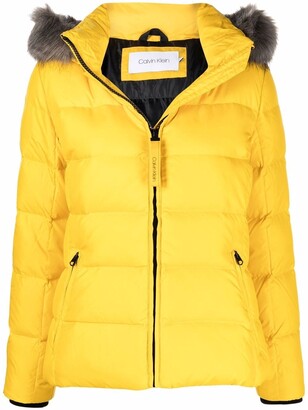 Calvin Klein Faux-Fur Hood Padded Jacket