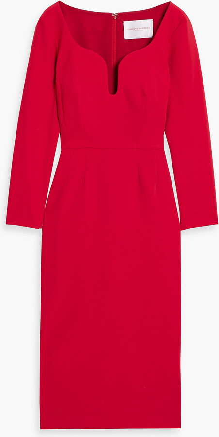Crepe midi dress
