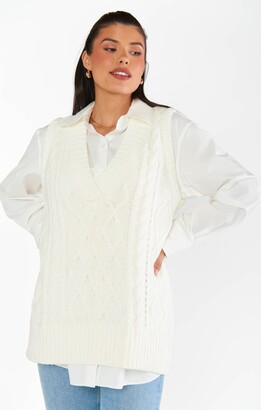 Show Me Your Mumu Reid Sweater Vest ~ Cream Cable - ShopStyle