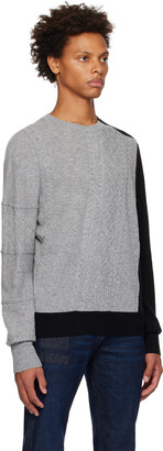 Neil Barrett Gray Hybrid Misplaced Sweater