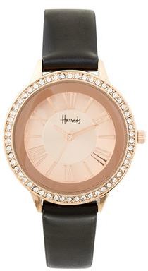 Harrods Rose Gold Crystal Watch