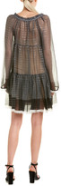 Thumbnail for your product : Stella McCartney Printed Silk-Blend Shift Dress